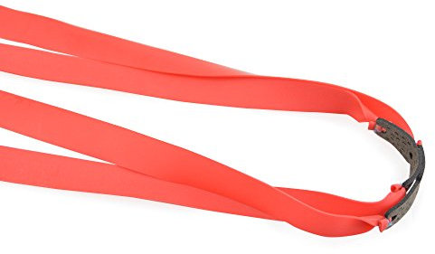 SHARROW 6pcs Plat Catapulte de Remplacement Bande Élastique Lance-Pierres Sling (Rouge)