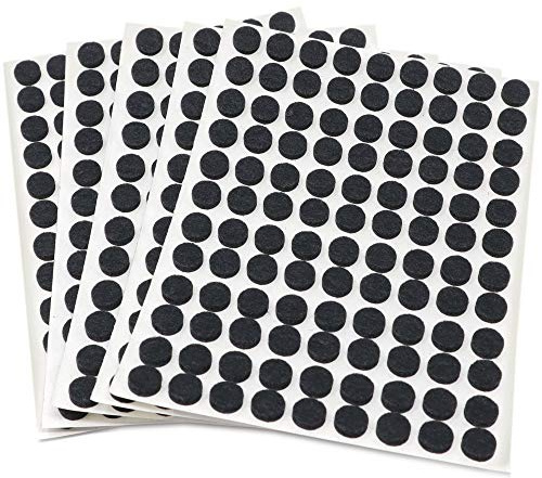 Adsamm® / 540 x Selbstklebende Filzgleiter/Schwarz/ø 10 mm/Rund/Möbelgleiter aus Filz mit 3.5 mm Stärke/Möbel- und Bodengleiter