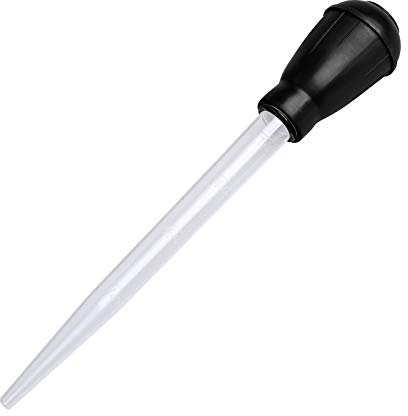 WEAVERBIRD Schwarz Pipette für Aquarien Wasserwechsler 1 Stücke Manueller Fisch Tank Abfall Reiniger Kunststoff Dropper, Aquarium Pipette Dropper,Reiniger Für Fisch Tank Zubehör 30ml