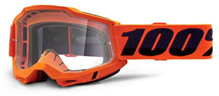 100% Accuri 2 Goggle, Erwachsene, Orange mit Klar Linse