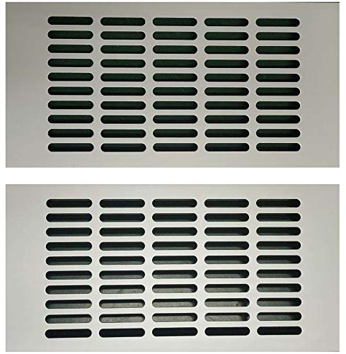 Gurxi 2PCS Rechteckiges Aluminium Lüftungsgitter - Hochwertige Stegblech Lüftungssieb für Ideale Belüftung und Entlüftung - 150 * 300mm