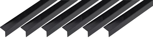 Alberts 423933 Winkelprofil | selbstklebend | Kunststoff, schwarz glänzend | 1000 x 20 x 20 mm | 6er Set