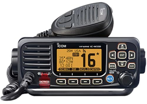 Icom IC-M330G Ultra Compact VHF Marine Transceiver with GPS - Black