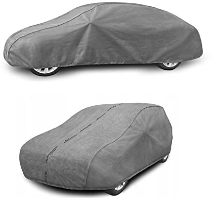 Car Cover Waterproof – Grey Outdoor Breathable Coupe Vehicles Protector For Scratch, Weather And Dirt Protection - Storage Bag