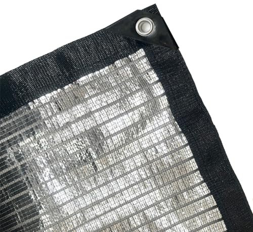 BeGrit Telo Ombreggiante Alluminio 3x6m Rete ombreggiante Riflettente Auto Esterno all'75% Telo Ombra Riflettente con Occhielli Rete di Protezione Solare Traspirante per Giardino Balcone Campeggio