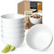 Moritz & Moritz BASIC Set de saladiers en porcelaine 6 pièces - bols à céréales blanc Ø 14 x 7 cm, 500 ml - en porcelaine dans un blanc classique - saladier pour soupes, salades, desserts, céréales
