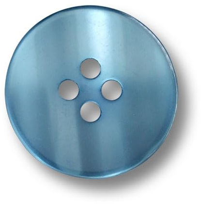 5er Set blau schimmernde Vierlochknöpfe aus Kunststoff. Ø: ca. 20mm!