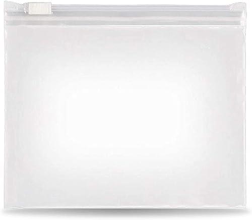 Lot de 50 sachets à fermeture coulissante DIN A4, 225 x 310 mm, épaisseur du film de 60 µm, de qualité supérieure, transparents, adaptés à un usage alimentaire, en format paysage et portrait (format