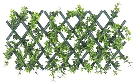 QYMLSH Artificial Ivy Fence Screening, Retractable Fence Garden Trellis Panels Decoration, Faux Ivy Hedge Vine Leaf Roll Fence Indoor Outdoor Decoration For Balcony Garden Decoration(Maple Leaves)