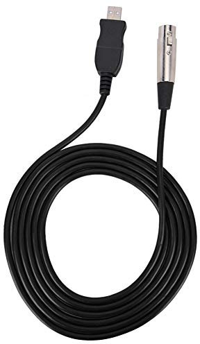 Beufee XLR-auf-USB-Adapter, USB-Mikrofonkabel, XLR-Buchse auf USB-Mikrofon-Link-Konverterkabel, Verbindungskabel Für Gitarre, Karaoke, Singen