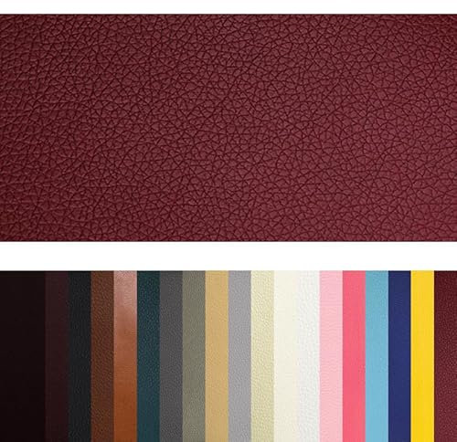 E-ALLDIR Pelle Adesiva per Riparazioni, 1 Pezzi 20 * 30cm, Ecopelle Adesiva per Tappezzeria, WG-bordeaux