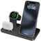 3 in 1 Wireless Charger Charging Station 15W Fast Charge Stand for iPhone 16 15 14 13 12 11 Pro Max XS XR 8 Plus,AirPods Pro2/Pro/4/3/2/1,Apple Watch Series 10/Ultra 2/9/8/7/6/SE/5/4/3/2,Black