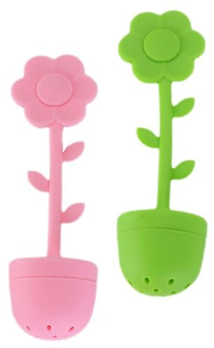 Zerodeko 2stücke Blume Tee-ei Für Losen Tee Silikon-teesieb Teesieb Mit Blumen-design Für Zuhause Und Büro