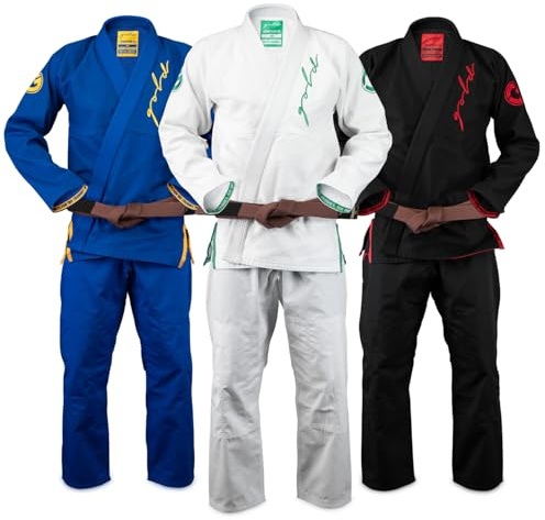 Gold BJJ Comp380 Gi - Lightweight IBJJF Legal Jiu Jitsu Gi for Men and Women (White, A1H)