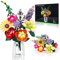IKIDSUN Set di 9 mattoncini da costruzione, fiori artificiali per fiori, bouquet, set di mattoncini da costruzione, regalo per la festa della mamma, compleanno, San Valentino, Natale, per ragazze e