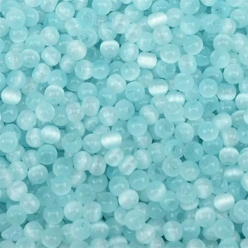 4.0mm Brushed Cat Eye Glass Seed Beads Translucent Small Craft Czech Seedbeads for Jewelry Making DIY Bracelet Necklace-S3824-4.0mm 145pcs