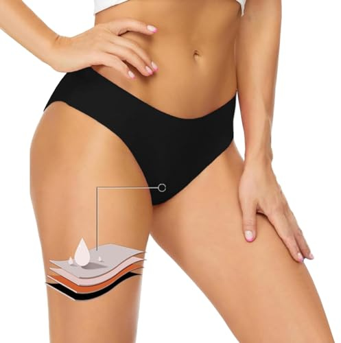Generico Costumi Assorbenti per Ciclo Costume da Bagno Mestruale Ragazze Pantaloni da Nuoto per Il Periodo, Costumi daBagno Donna Bikini a Vita Alta, Bikini Donna Mestruale Basic Slip del Periodo