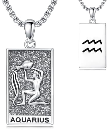 HARMONY BOLA Sternzeichen Halskette 925 Sterlingsilber Anhänger mit 12 Sternbildern Astrologie Horoskop Halskette mit Sternzeichen Schmuck für Männer Frauen Geburtstagsgeschenke