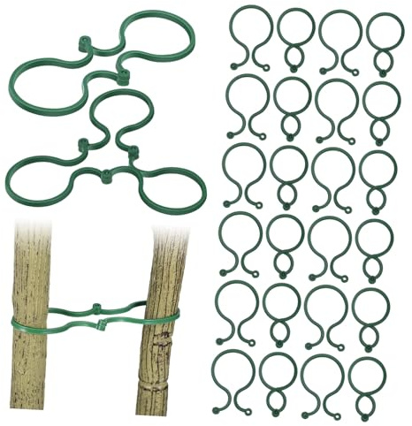 VICASKY 100 Stück Pflanzenclips 8-förmig Klein Kunststoff Tomatenclip Rankgitterclip Gartenzubehör Vielseitig Für Kletterpflanzen Gemüse
