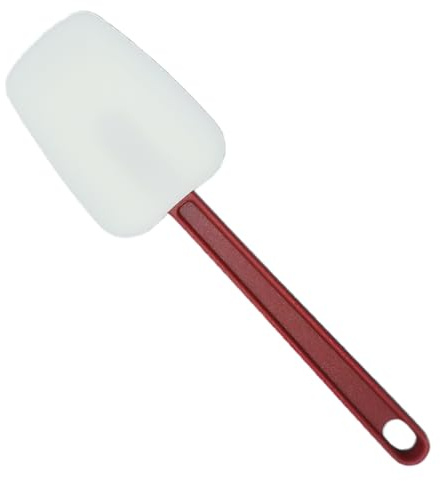 Silicone Spatula Spoon for Cooking, High Heat Resistant Rubber Spatula Commercial Heavy Duty Silicone Scraper with Handle for Kitchen Baking Cooking, Non Abrasive and Stain Resistant