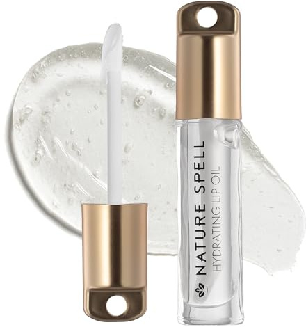 Nature Spell Hydrating Tinted Lip Oil, Sicilian Pistachio Glaze, Vegan, 6ml | Shine Finish, Plumping & Nourishing Lips with Hyaluronic Acid & Sacred Oils, Scented, transparent, non-shimmer