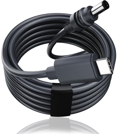 Mini USB C to DC Power Cable, 100W USB Type-C PD Charging Cord, Waterproof DC Barrel Connector with 18AWG Wire, Compatible with 20V PD and 28V PPS Protocols, Works with 60W+ PD Power Source, 2M