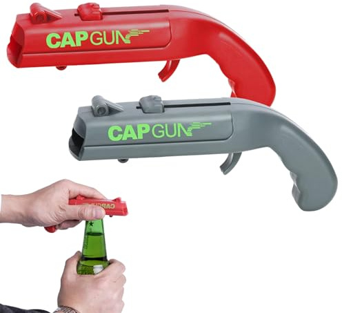 Lot De 2 Pistolets À Capsules,Capgun,Cap Gun,Décapsuleur Pistolet,Pistolet Decapsuleur Biere,Décapsuleur Lanceur De Capsule, Pour Hommes, Pour La Maison, Le Bar, Les Fêtes, Les Boissons Et