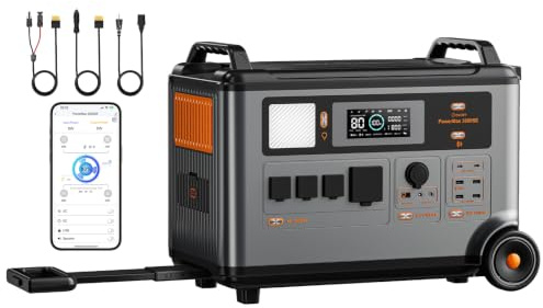 PowerMax 3600SE Powerstation Portatile, 3600Wh LiFePO4, 3600W/6000W di Picco, 4x Uscita AC 230V, Generatore Solare con UPS, Gruppo di Continuità per Casa, Camper e Blackout