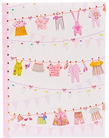 goldbuch 11 457 - Babytagebuch Sweet and Fresh Girl im Turnowsky Design mit 44 illustrierte Seiten, Tagebuch für Neugeborene, Einband mit Kunstdruck & Goldprägung, Erinnerungsalbum ca. 21 x 28 x 1 cm