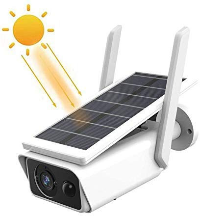 Akemaio Outdoor Solar Powered Security Camera Wireless Rechargeable WiFi 1080P Home IP Camera with PIR Motion Detection Night Vision