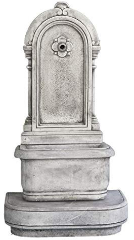 Fontaine Murale en béton Classique Romantique 60 x 40 x 113 cm. - Fontaine de Jardin décorative Romaine Style Jardin Anglais. Fabriquée en Espagne.