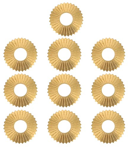 Kupfergriffdichtungen 10 Stück Antik Gold für Möbelgriffe | Kupfer, Flexible Ausführung mit Hoher Haltbarkeit, Einfach Montierbar und Tragbar, Feine Optik mit Einzigartigem Design