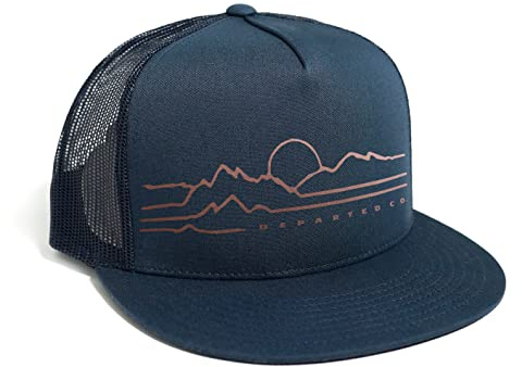 DEPARTED Herren Mesh Trucker Hat mit Print/Motiv - Snapback Cap - No. 198, Coastal Navy