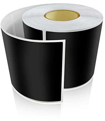 Meitaat 200 Stk Aufkleber Schwarz Selbstklebend Etiketten 12,7 × 7,6 cm