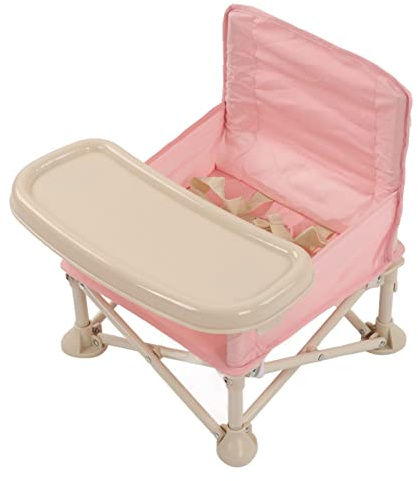 Travel Booster Seat, Außenbereich Baby Tragbarer Hochstuhl, Klappbar Toddler Booster Stuhl für Camping Esstisch Strand Rasen, Spitze frei Booster Fütterungsstuhl mit abnehmbarem Tablett(#3)