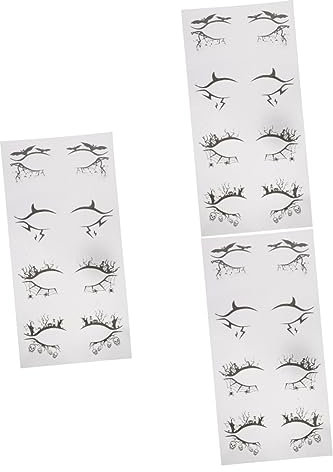 Beavorty 12paare Halloween Augen Make-up Aufkleber Leicht Atmungsaktiv Elegante Bat Spider Designs Für Kostümpartys Und Rollenspiele