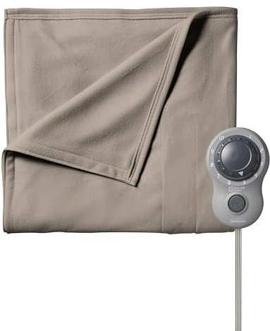 Sunbeam Royal Ultra Mushroom Heated Blanket 12-Heat Settings Auto Off Machine Washable Full