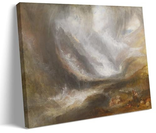 NGANOH Valley of Aosta Snowstorm by J. M. W. Turner Canvas Printed Poster Canvas Art And Wall Art Picture Print Modern Family Bedroom Decors 20x30inch(50x75cm)