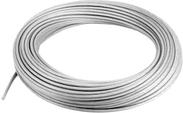 5M 304 Edelstahl Drahtseil, Durchmesser 2,5 mm Drahtseil, Edelstahlkabel für Trockengestell, Heben, Handlauf, Outdoor, Hof, Garten oder Handwerk
