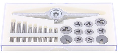 Juego de Herramientas Manuales de 30 Uds., Kit de Roscado de Madera, Grifos, Troqueles, Juego de Llaves Inglesas, Roscado de Tornillos, Kit de Herramientas de Mano, Juego de