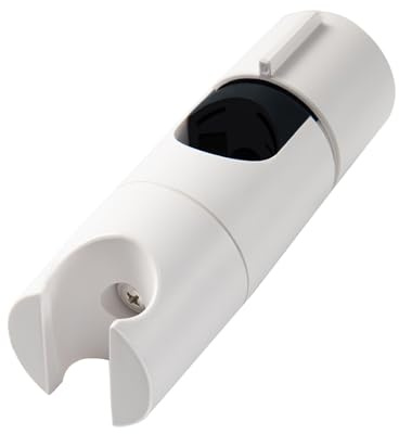 OFFO Shower Head Holder, Slide Bar Adjustable 19-25mm, 45°Rotation Sprayer Holder, White