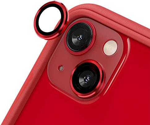 RHINOSHIELD 9H Tempered Glass Camera Lens Protectors Compatible with iPhone 13 mini / 13 | Impact and Scratch Resistance, High Clarity, Explosion-Proof Protection, Anti-Fog Technology - Red