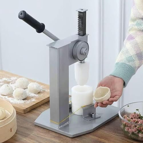 GFXYQPDNV Baozi Bun Maker Machine, Bun Wrappers Maker, Stainless Steel Baozi Dough Presser, Manual Bun Sealing Machine, Homemade Buns Kitchen Tool, Ease of Use (Color : A)