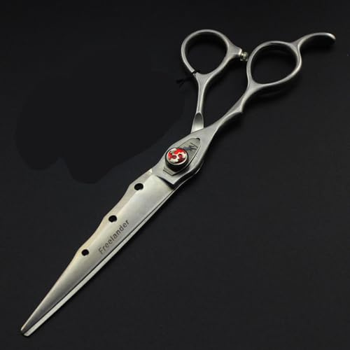 Yinghesheng 7 inch Flat Shears, 7 Ciseaux De Coiffure Professionnels Gaucher Ciseaux De Coupe De Cheveux Ciseaux De Barbier Acier Inoxydable pour Salon Barbiers Hommes Femmes Et Enfants Domicile