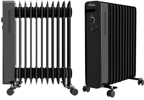 TroniTechnik® Ölradiator OR-211 11 Rippen 2500 W WiFi weiß | 3 Heizstufen, Thermostat, Kippschutz, Überhitzungsschutz, Rollen, Kabelaufbewahrung
