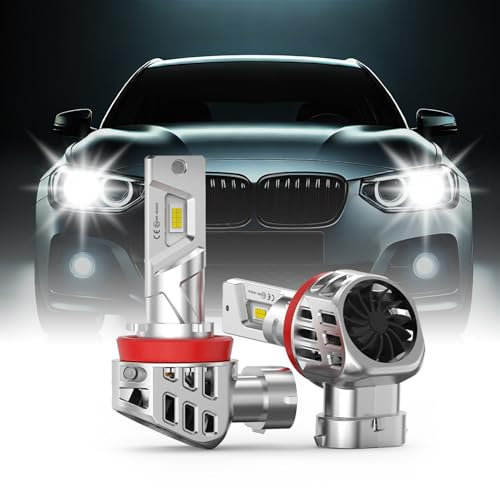 MOTORHOOK H11 H8 H9 Halogen-Nebelscheinwerfer, 600% Helligkeitssteigerung Abblendlicht Fernlicht Birne, 12V 55W Weiß H11 Halogen Lampen, 2 Stücke