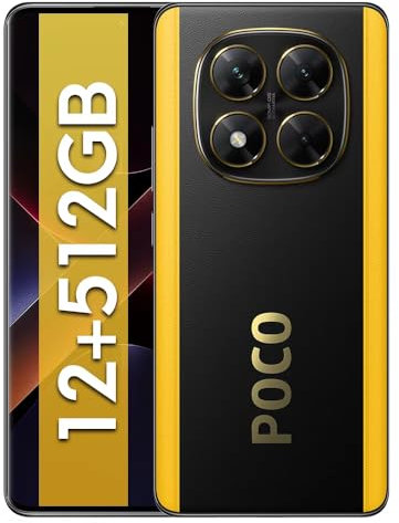 XIAOMI Poco X7 Smartphone 12+512GB, 45W Turbo Carga, 1.5K 120Hz AMOLED Pantalla Curva CrystalRes, Cámara Principal de 50MP con OIS a Prueba de Polvo, IP68, Batería Grande de 5110mAh -Negro