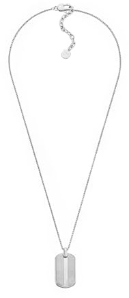 Fossil Herrenhalskette aus Edelstahl mit Karabinerverschluss Dog tag