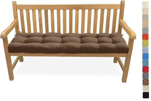 Lsjoaw Bankauflage Bankkissen 40X40X8CM Sitzauflage Sitzkissen Bank Bankpolster Sitzpolster Auflage für Gartenbank Sitzbank & Hollywoodschauke Outdoor/Indoor,Color#34 Braun