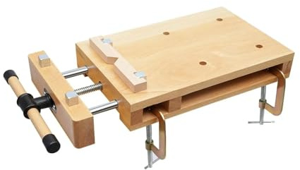 Morsa da banco per Lavorazione del Legno Duro, Tavolo da Lavoro Portatile per Lavorazione del Legno, Kit di Morse da banco in Legno con Clip di Fissaggio di Tipo G